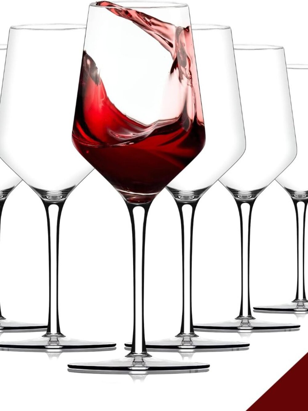 Chouggo Wine Glasses Set of 6, Hand Blown Crystal Red Wine or White Wine Glass